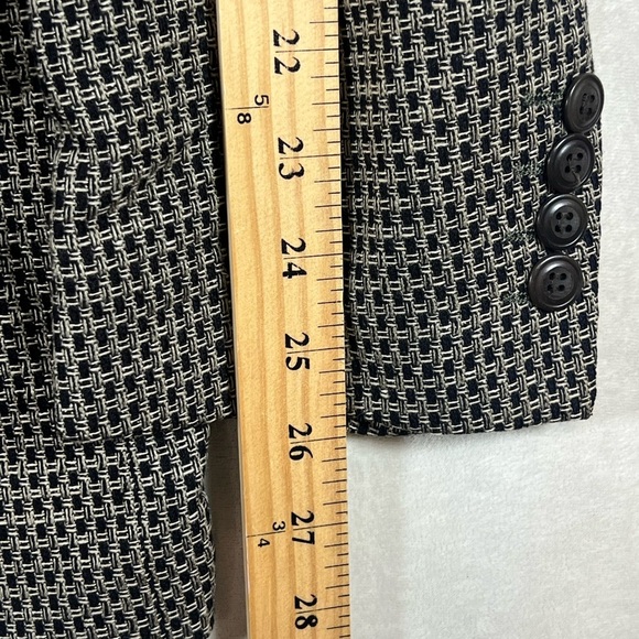 Bachrach 46R Wool & Silk Blend Black and Gray Patterned Blazer Sport Coat - Picture 9 of 10